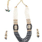 Gorgeous Black & Grey Necklace Set For Women - Rajwada