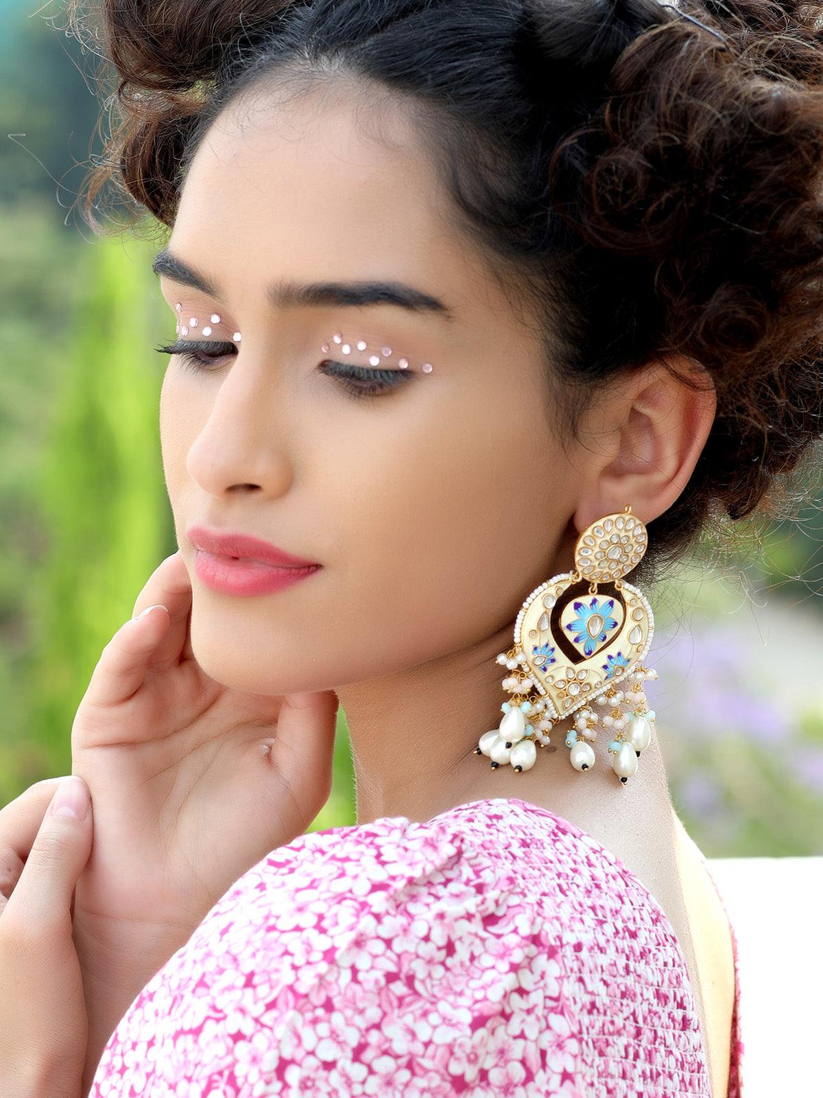 Gorgeous chandelier statement earrings - Rajwada