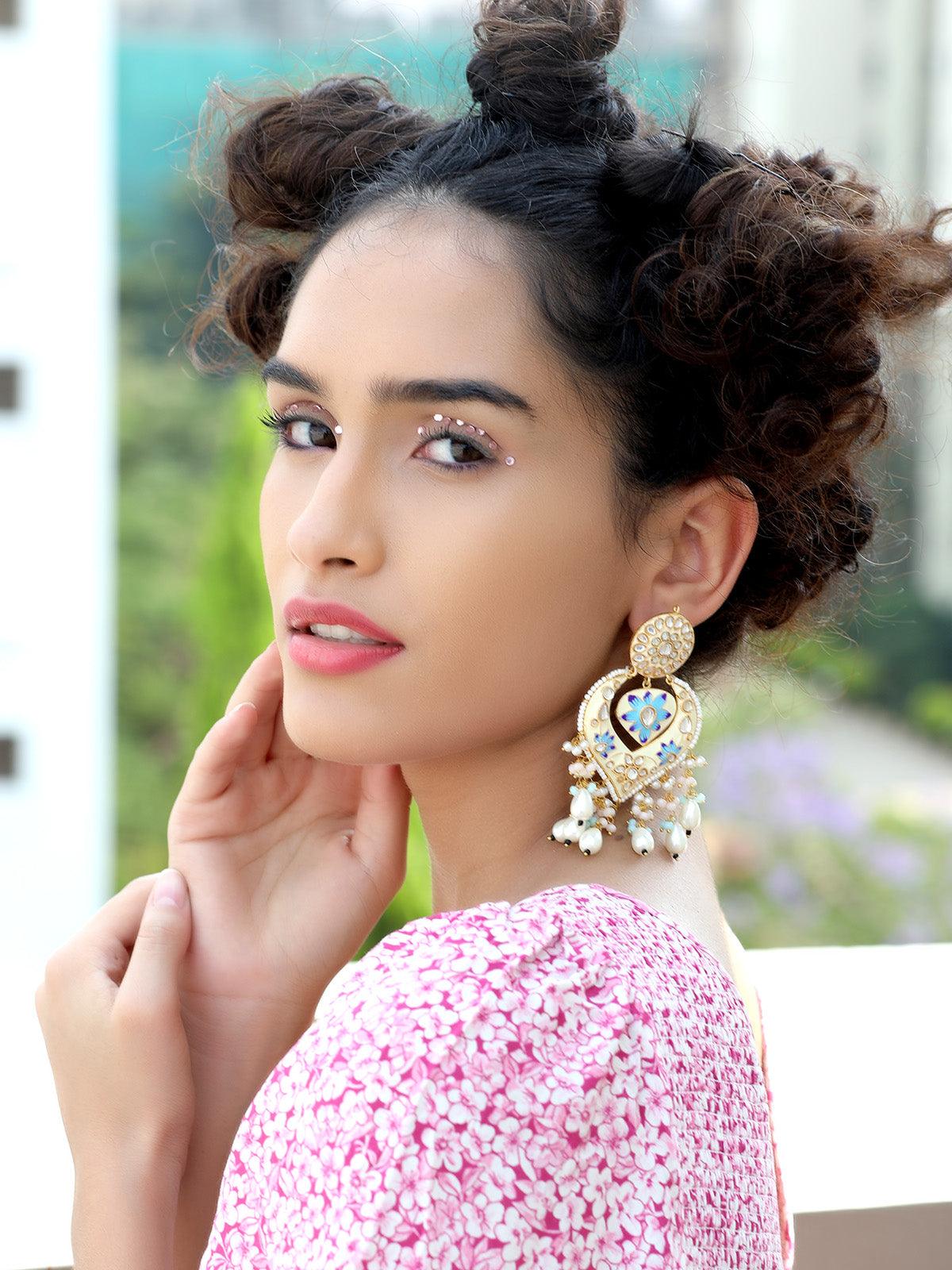 Gorgeous chandelier statement earrings - Rajwada