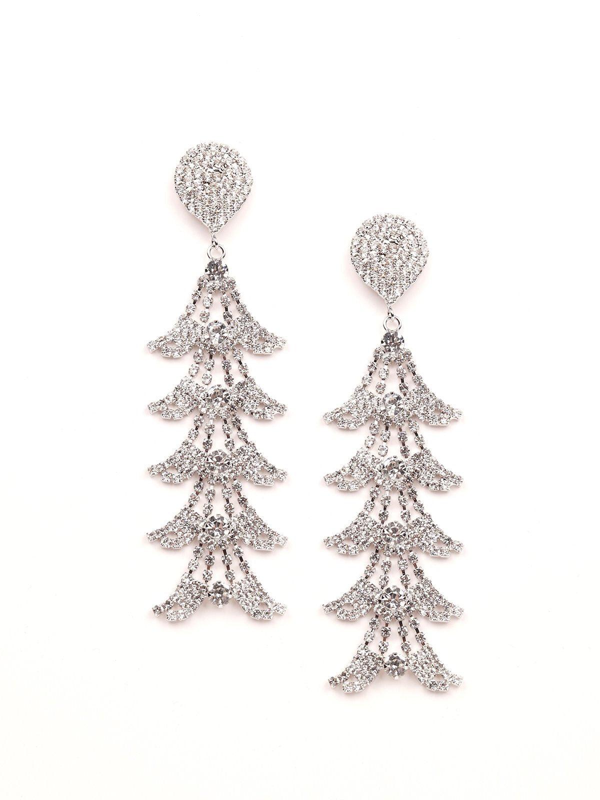 Gorgeous Crystal layered earrings - Rajwada