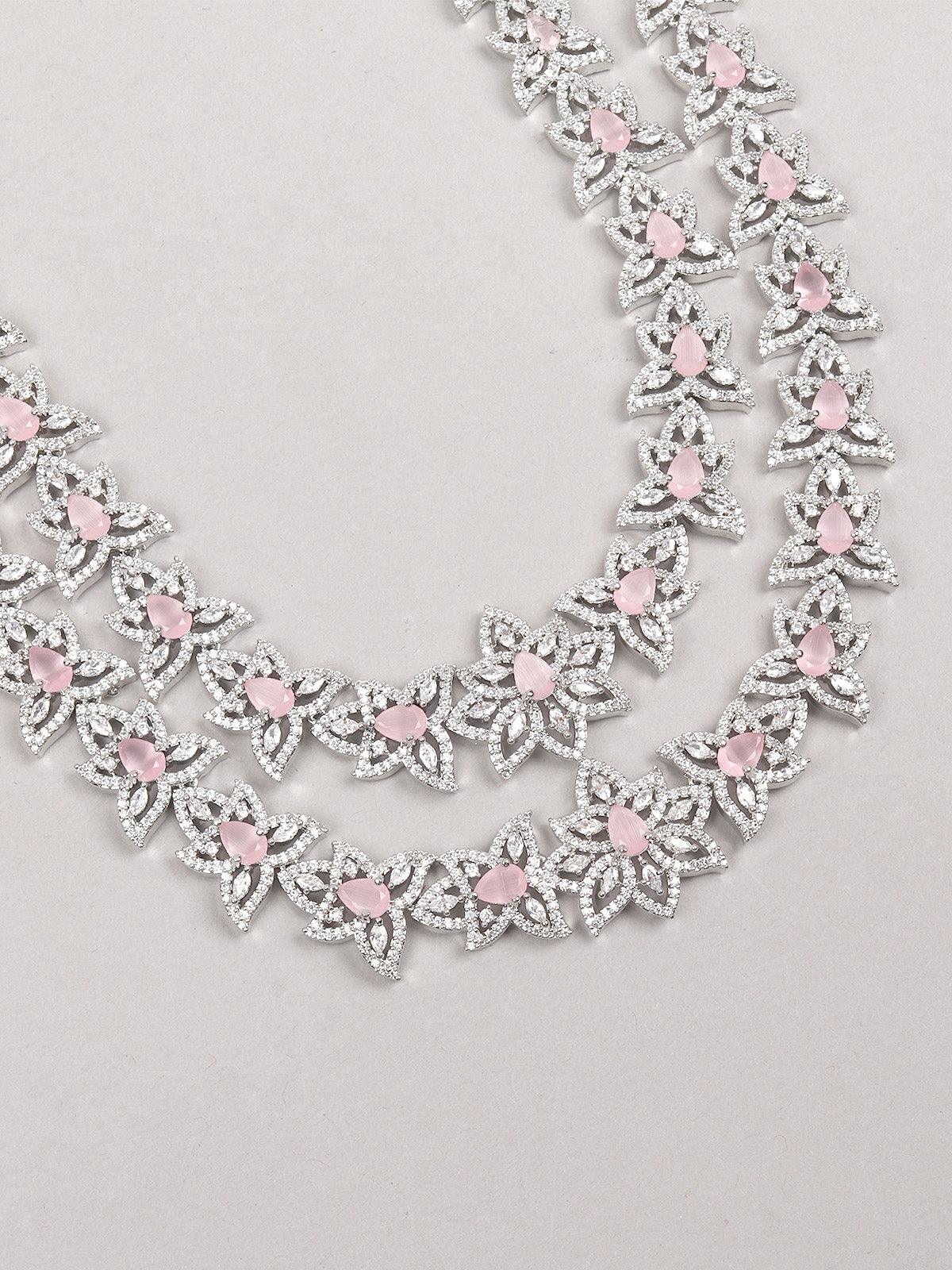 Gorgeous Double Layered Necklace Set - Rajwada