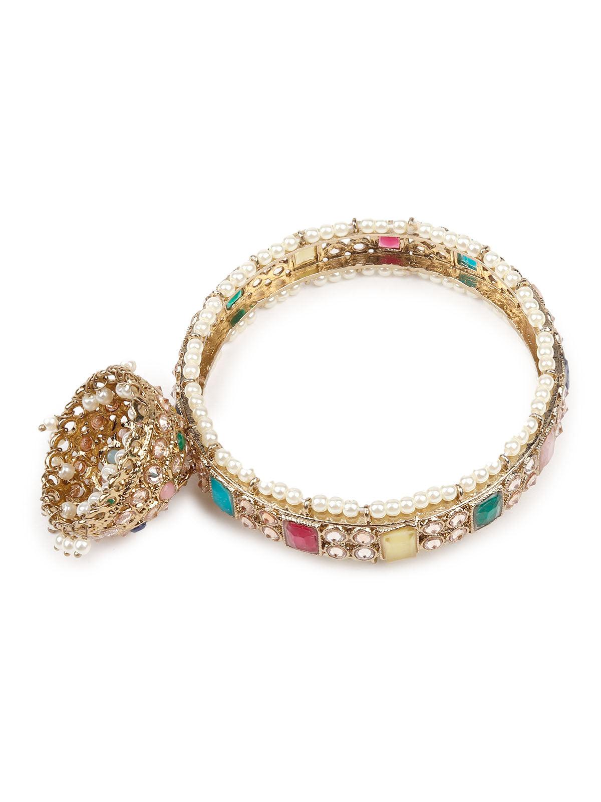 Gorgeous embellished pair Kada for women - Rajwada