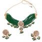 Gorgeous green pendant choker necklace set for women - Rajwada