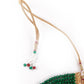 Gorgeous green pendant choker necklace set for women - Rajwada