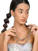 Gorgeous maroon embellished elegant necklace - Rajwada