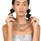 Gorgeous maroon embellished elegant necklace - Rajwada