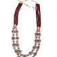 Gorgeous maroon embellished elegant necklace - Rajwada