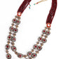 Gorgeous maroon embellished elegant necklace - Rajwada