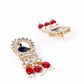 Gorgeous Maroon peacock embellished necklace - Rajwada