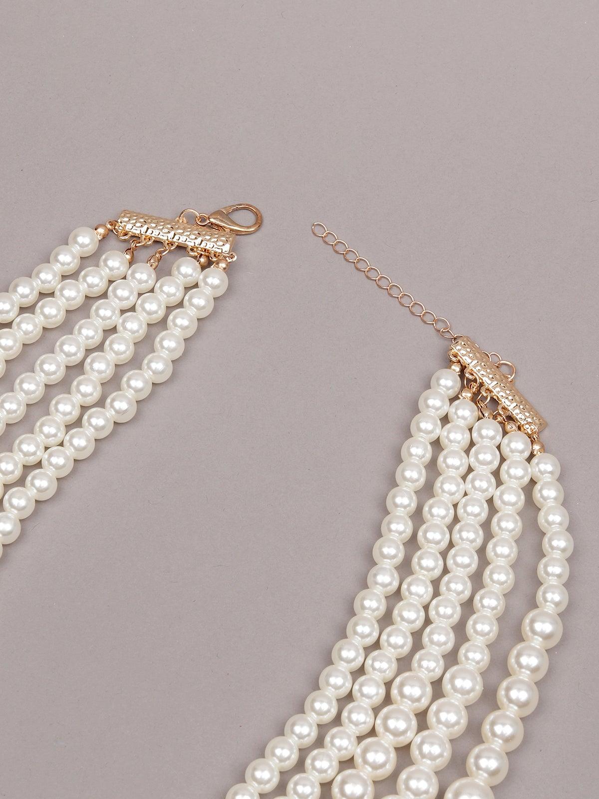 Gorgeous Pearl Necklace Set - Rajwada