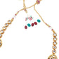 Gorgeous pink Kundan work necklace set - Rajwada