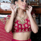 Gorgeous Red and Gold Traditional Long Necklace Set for Women - Rajwada