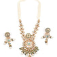 Gorgeous Red and Gold Traditional Long Necklace Set for Women - Rajwada