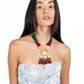 Gorgeous red and green statement necklace set for women - Rajwada
