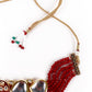Gorgeous red vibrant necklace set - Rajwada