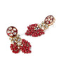 Gorgeous red vibrant necklace set - Rajwada