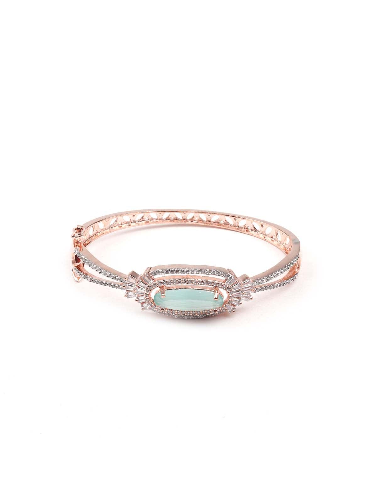 Gorgeous Rose gold bracelet embellished - Rajwada