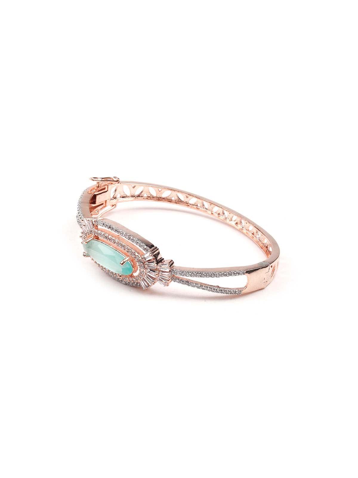 Gorgeous Rose gold bracelet embellished - Rajwada
