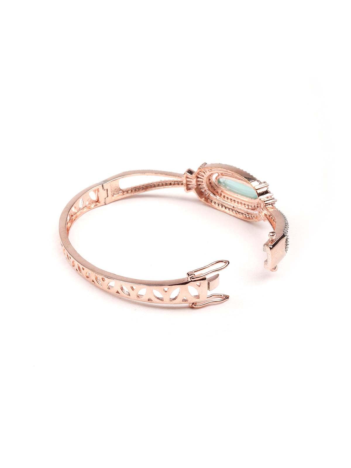 Gorgeous Rose gold bracelet embellished - Rajwada