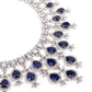 Gorgeous silver artifical diamond princess necklace set - Rajwada