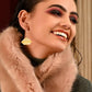 Gorgeous textured yellow drop earrings - Rajwada