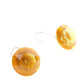 Gorgeous textured yellow drop earrings - Rajwada