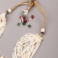 Gorgeous white beaded statement necklace set for women - Rajwada