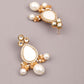 Gorgeous white beaded statement necklace set for women - Rajwada