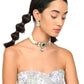 Gorgeous white pendant choker necklace set - Rajwada