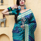 Gorgeous Woven Blue Banarasi Silk Saree - Rajwada