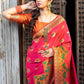 Gorgeous Woven Deep Pink Patola Silk Saree - Rajwada