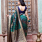 Gorgeous Woven Green Banarasi Silk Saree - Rajwada