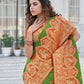 Gorgeous Woven Green Banarasi Silk Saree - Rajwada
