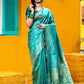 Gorgeous Woven Green Banarasi Silk Saree - Rajwada
