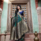 Gorgeous Woven Green Banarasi Silk Saree - Rajwada