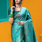 Gorgeous Woven Green Banarasi Silk Saree - Rajwada