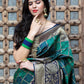 Gorgeous Woven Green Banarasi Silk Saree - Rajwada