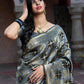 Gorgeous Woven Grey Banarasi Silk Saree - Rajwada