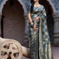 Gorgeous Woven Grey Banarasi Silk Saree - Rajwada