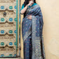 Gorgeous Woven Grey Banarasi Silk Saree - Rajwada