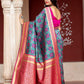 Gorgeous Woven Navy Banarasi Silk Saree - Rajwada