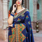 Gorgeous Woven Navy Blue Patola Silk Saree - Rajwada