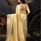 Gorgeous Woven Off-White Banarasi Silk Saree - Rajwada