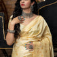 Gorgeous Woven Off-White Banarasi Silk Saree - Rajwada