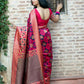 Gorgeous Woven Pink Banarasi Silk Saree - Rajwada