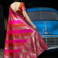 Gorgeous Woven Pink Banarasi Silk Saree - Rajwada