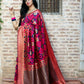 Gorgeous Woven Pink Banarasi Silk Saree - Rajwada