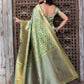 Gorgeous Woven Pista Banarasi Silk Saree - Rajwada