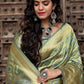 Gorgeous Woven Pista Banarasi Silk Saree - Rajwada