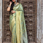 Gorgeous Woven Pista Banarasi Silk Saree - Rajwada